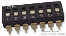 OMRON ELECTRONIC COMPONENTS A6S7101H DIP / SIP Switch, 7 Circuits, SPST, SMD, DIP Unsealed, 24 VDC