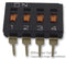 OMRON ELECTRONIC COMPONENTS A6T4101 DIP / SIP Switch, 4 Circuits, SPST, Through Hole, A6T / A6S Series, DIP Unsealed, 24 VDC