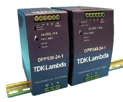 TDK-LAMBDA DPP120-48-1 AC/DC DIN Rail Power Supply, Active PFC, Adjustable, Fixed, 1 Output, 93 VAC, 264 VAC, 120 W