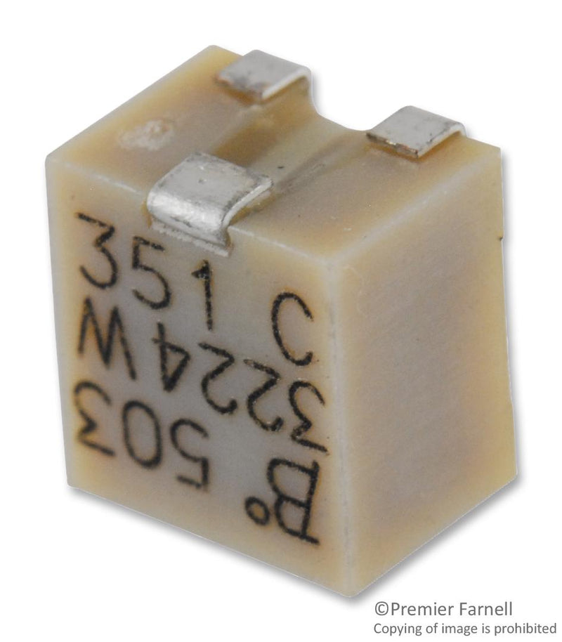 Bourns 3224W-1-503E 3224W-1-503E Trimpot Multi Turn Cermet Top Adjust 50 Kohm Surface Mount 12 Turns