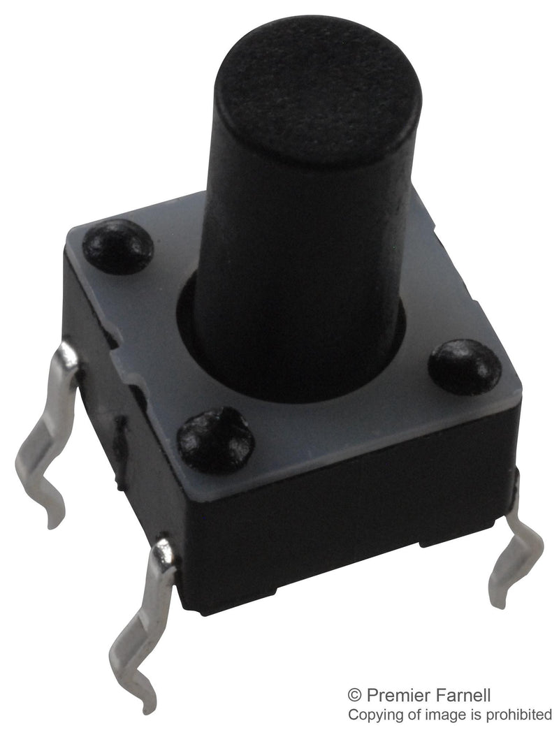 APEM MJTP1230B SWITCH, TACTILE SPST, 50mA, THROUGH HOLE