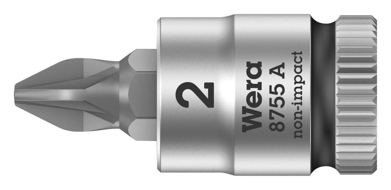 Wera 8755 2 X 28MM Hex Driver Bit Pozidriv PZ2 28mm