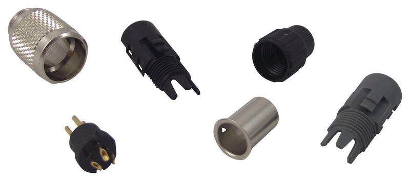 Binder 99 0075 100 03 Circular Connector 711 Series Cable Mount Plug 3 Contacts Solder Pin Nylon (Polyamide) Body