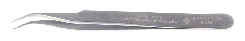 Bernstein Werkzeugfabrik 5-055 Tweezer SMD Sickle Pointed Stainless Steel 120 mm Length