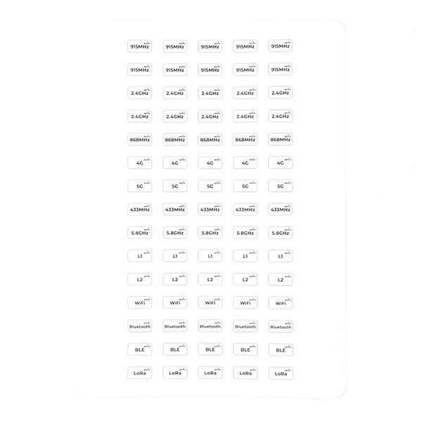 SparkFun Antenna Frequency Sticker Sheet