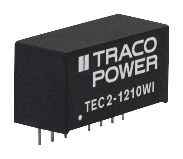 Traco Power TEC 2-1222WI Isolated Through Hole DC/DC Converter ITE 4:1 2 W Output 12 V 83 mA