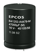 Epcos B41252A6278M000 B41252A6278M000 Electrolytic Capacitor Snap-in 2700 &Acirc;&micro;F 50 V &plusmn; 20% Snap-In 2000 Hours @ 105&deg;C