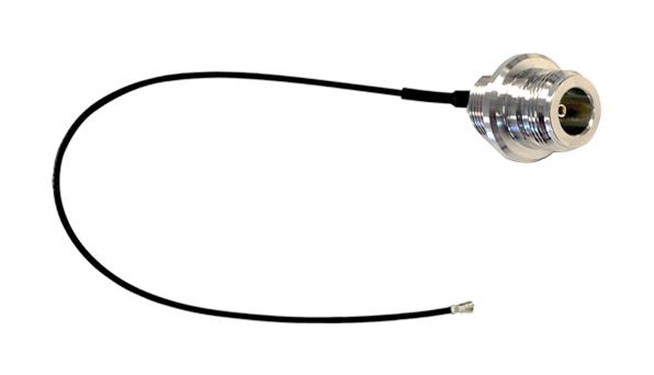 Multicomp PRO MP005987 RF / Coaxial Cable Assembly 90&deg; U.FL Plug to N-Type Bulkhead Jack 20 " 200 mm