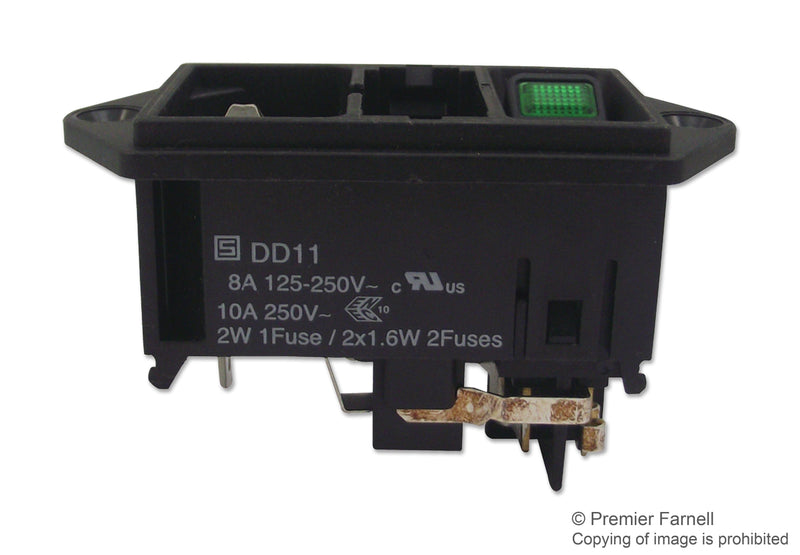 Schurter DD11.0124.1110 Power Entry Module Male 10A