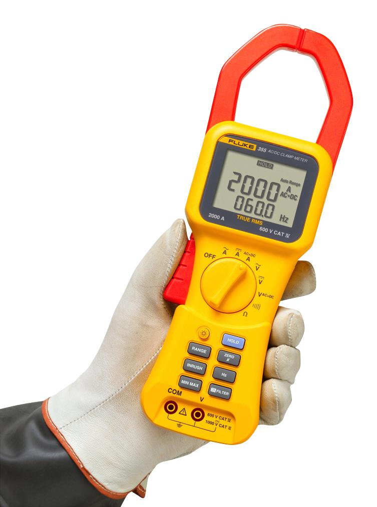 Fluke FLUKE 355 Clamp Meter Current Voltage Frequency Resistance 2 kA 600 V 1 kV 400 Kohm True RMS