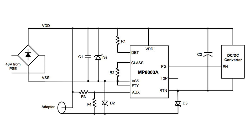 Monolithic Power Systems (MPS) MP8003AGQ-P Over Ethernet (POE) Controller 48V Input 31V Uvlo QFN-10 New