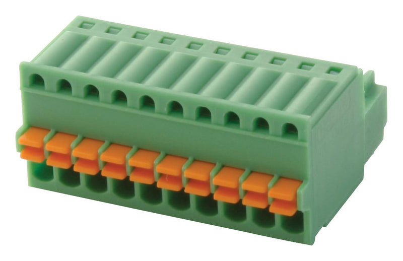 Phoenix Contact FK-MC 05/10-ST-25 FK-MC 05/10-ST-25 Pluggable Terminal Block 2.5 mm 10 Ways 26AWG to 20AWG 0.5 mm&Acirc;&sup2; Push In 4 A