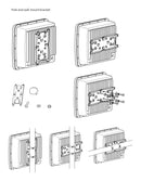 Multicomp PRO MPGLBAC-WALLMOU-SUS-M Mounting Bracket Flat Pole &amp; Wall Mount 304 Stainless Steel 111 mm 291.4