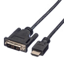 Roline 11.04.5516 Audio / Video Cable Assembly DVI-D (Single Link) Plug Hdmi A 4.9 ft 1.5 m Black