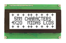 Midas MC42005A6W-FPTLWS-V2 MC42005A6W-FPTLWS-V2 Alphanumeric LCD 20 x 4 Black on White 5V SPI English Japanese Transflective