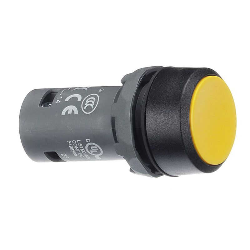 ABB 1SFA619100R1013 Industrial Pushbutton Switch CP1 22.3 mm SPST-NO Momentary Flush Yellow