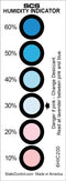 SCS 6HIC200 Humidity Indicator Card 6 Spot 10% 20% 30% 40% 50% 60% 4.75 " 1.563