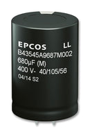 Epcos B43545B9397M000 Electrolytic Capacitor Snap-in 390 &Acirc;&micro;F 400 V &plusmn; 20% Snap-In 5000 Hours @ 105&deg;C