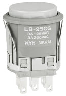 NKK Switches LB25CGW01-H Switch Pushbutton NON-ILLUMINATED Dpdt 3A 250V