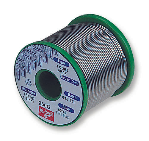 Multicore / Loctite ARAX 96S 4C 1.6MM H 500G Arax Solder Wire 1.63mm Diameter 221&deg;C 500g