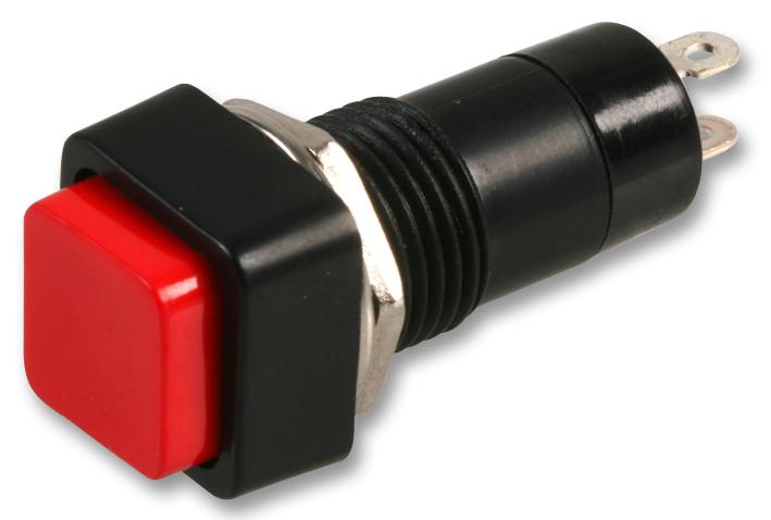 Multicomp PRO MCPS23A-3 MCPS23A-3 Pushbutton Switch 12 mm Spst On-Off Square Raised Red