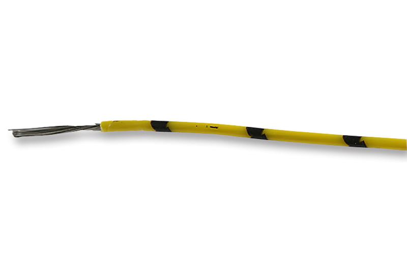 Multicomp PRO MP005383 Wire BS4808 / Def Stan 61-12 16/0.2 PVC Black Yellow 0.5 mm&sup2; 328 ft 100 m