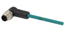 TE Connectivity TAD2423A201-005 TAD2423A201-005 Sensor Cable D-Code 90&Acirc;&deg; M12 Plug Free End 4 Positions 5 m 16.4 ft