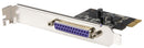 Startech PEX1P2 PEX1P2 PCI Express to Parallel DB25 Adapter Card 1-Port