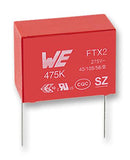 WURTH ELEKTRONIK 890324025017 Film Capacitor, 0.1 &micro;F, 275 VAC, PP (Polypropylene), &plusmn; 10%, WCAP-FTX2 Series