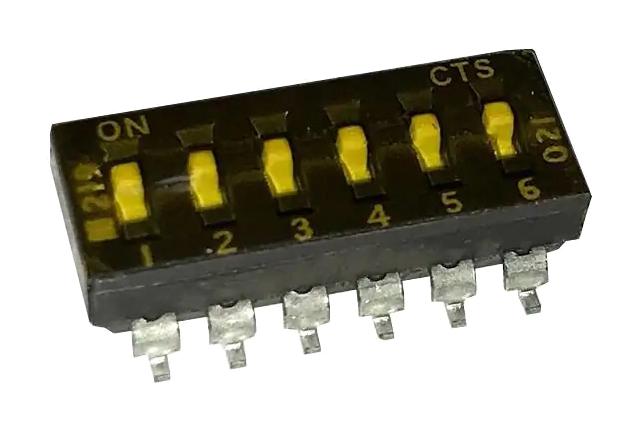 CTS 219-6MST 219-6MST DIP / SIP Switch 6 Circuits Slide Surface Mount Spst 50 V 100 mA