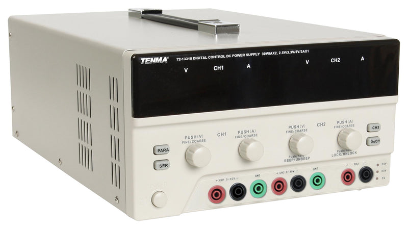 Tenma 72-13310 Bench Power Supply Encode Control DC Adjustable Fixed 3 Output 0 V 30 A 5