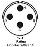 Amphenol Industrial PT06E-12-4S PT06E-12-4S Circular Connector Plug Size 12 4POS Cable