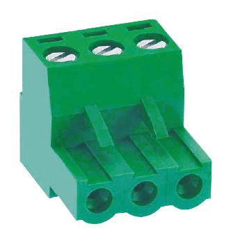 MULTICOMP MC000137 Pluggable Terminal Block, 5 mm, 3 Ways, 24 AWG, 12 AWG, Screw