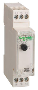 SCHNEIDER ELECTRIC RE17RCMU Time Delay Relay, 24 VDC, 1 s, 100 h, Zelio Time Series, SPDT, 8 A