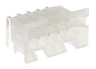 MOLEX 15-24-6100 Mini-Fit BMI Header, 2 Row, Right Angle, with Snap-in Plastic Peg PCB Lock, 10 Way