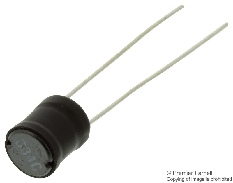 MURATA POWER SOLUTIONS 13R334C Inductor, Radial, 1300R Series, 330 &iuml;&iquest;&frac12;H, 580 mA, 580 mA, 0.64 ohm, &iuml;&iquest;&frac12; 10%