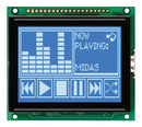 MIDAS MC128064D6W-BNMLW-V2 Graphic LCD, 128 x 64 Pixels, White on Blue, 5V, Parallel, No Font, Transmissive