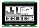 MIDAS MC128064C6W-FPTLW-V2 Graphic LCD, 128 x 64 Pixels, Black on White, 5V, Parallel, No Font, Transflective