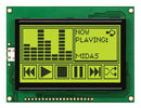 MIDAS MC128064A6W-SPTLY-V2 Graphic LCD, 128 x 64 Pixels, Black on Yellow / Green, 5V, Parallel, No Font, Transflective