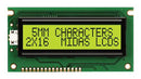 MIDAS MC21605A6W-SPR-V2 Alphanumeric LCD, 16 x 2, 5V, English, Japanese, Reflective