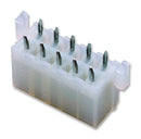 MOLEX 39-29-9062 Mini-Fit Jr. Header, 2 Row, Vertical, with Snap-in Plastic Peg PCB Lock, 6 Way, with Drain Holes