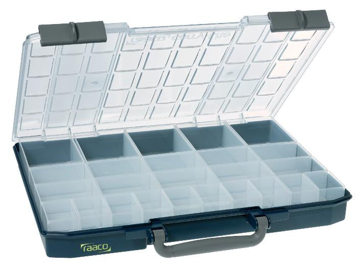 RAACO 136273 Storage Box, Carry-Lite, 25 Inserts, Polypropylene, Polycarbonate, Blue, 2.24", 57mm