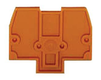 WAGO 870-924 END PLATE, 2MM, ORANGE