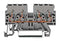 WAGO 870-831 DIN Rail Mount Terminal Block, 4 Ways, 28 AWG, 12 AWG, 2.5 mm&iuml;&iquest;&frac12;, Clamp, 24 A