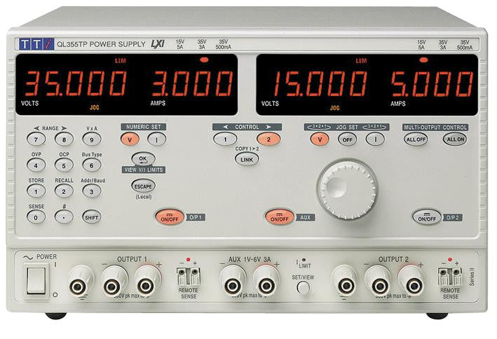 AIM-TTI INSTRUMENTS QL355TP 3 Output 215W Programmable Bench Top Laboratory DC Power Supply with RS232/USB/LAN/GPIB Connectivity