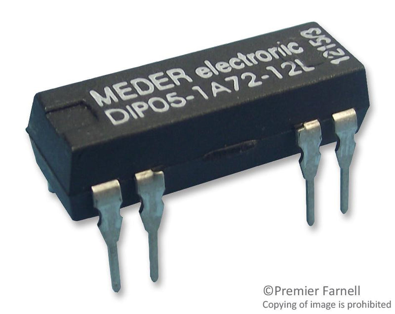 STANDEXMEDER DIP05-1C90-51D Reed Relay, SPDT, 5 VDC, DIP Series, Through Hole, 200 ohm, 200 mA