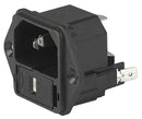 SCHURTER 4301.0521 Power Entry Connector, KEA Series, Plug, 250 VAC, 10 A, Panel Mount, Quick Connect