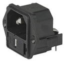 SCHURTER 4301.3201 Power Entry Connector, KEA-Print Series, Plug, 250 VAC, 10 A, Panel Mount, Through Hole