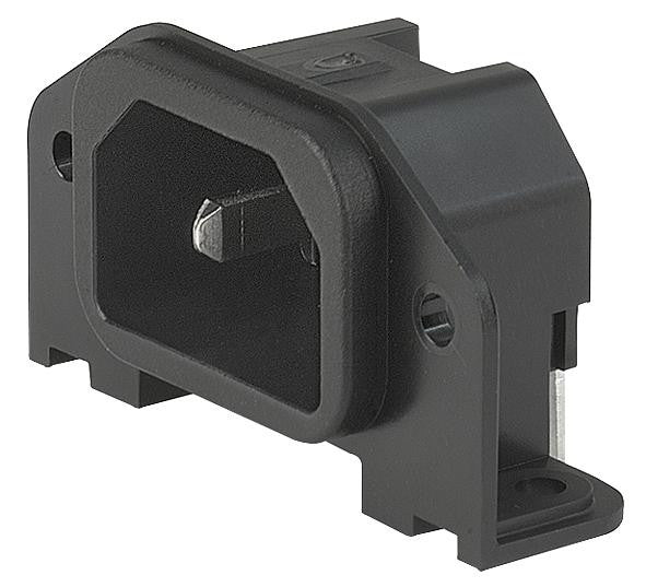 SCHURTER GSP1.9103.1 Power Entry Connector, GSP1 Series, Plug, 250 V, 15 A, Panel Mount, Through Hole