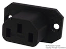 SCHURTER 4787.1000 Power Entry Connector, 4787.1, Receptacle, 250 VAC, 10 A, Panel Mount, Solder